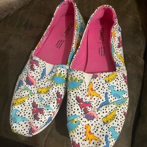 Colorful pair of canvas slip one